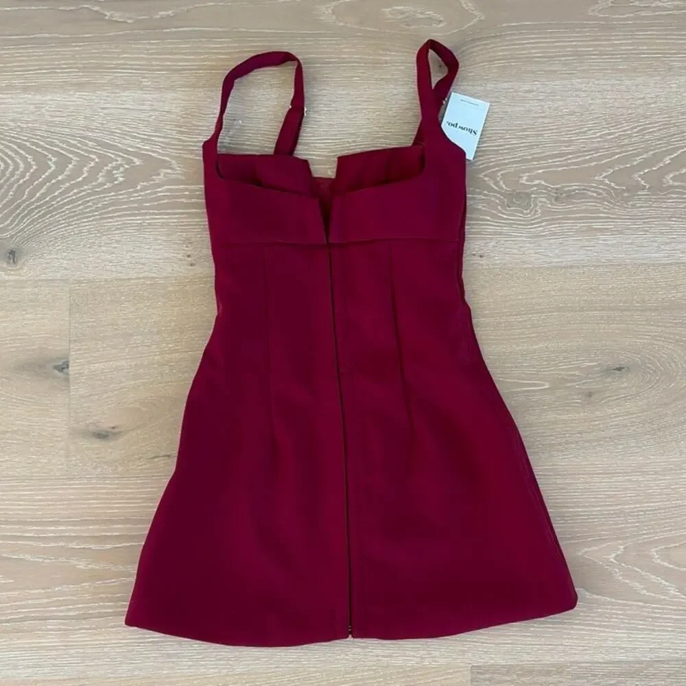 showpo red mini dress Karyna Mini Dress